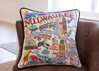 Catstudio Milwaukee Embroidered Decorative Throw Pillow