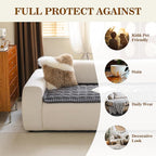 MYSKY HOME Couch Covers for 3 Cushion Sofa Pet Friendly, Couch Cover for Dogs, Sofa Covers for Pets Washable, Soft Non-Slip Sofa Slipcovers Furniture Protector Covers, Dark Grey, 27.6" x 70.9"