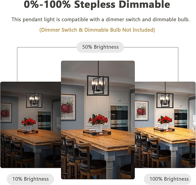 ANKYLHUA Small Black Chandelier,6-Lights Ceiling Light Fixture E12,Adjustable Hight Pendant Lights Kitchen Island,Chandeliers for Dining Room Bedroom,Entryway,Foyer