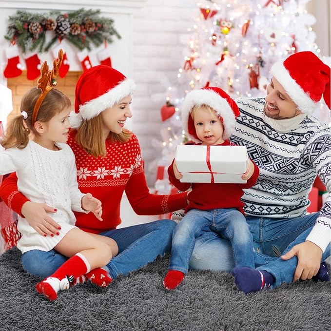 Fluffy Round Area Rugs for Bedroom,3'X3'Shag Circle Area Rugs for Living Room,Non Slip Fuzzy Plush Rug for Kids Room Boys Girls Room and Dorm,Deep Grey