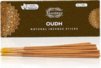 Pure Oud Agarwood Incense Sticks, 100%-Natural Charcoal Free Organic Non Toxic Clean Burning Handmade Insence Sticks 100 gm Pack, Raajsee Meditation Gifts – Spritual Cleansing