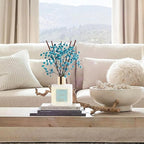 COCORRÍNA Reed Diffuser - Ocean Mist 6.7 Fl.oz Reed Diffuser Set with Sticks & Preserved Baby's Breath, Reed Diffuser for Home Bathroom Shelf Decor