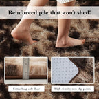 Fluffy Rug Shaggy Area Rug, Mottling Brown 8x10 Area Rugs for Living Room, Large Shag Area Rugs for Bedroom Kids Room Home Decor, Upgrade Anti-Skid Rectangular Fuzzy Rugs
