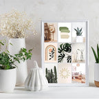 NGETC 50PCS Wall Collage Kit Double-Sided Printed Botanical Illustration Tarot Aesthetic Pictures Retro Wall Art Hippie Room Wall Decor Boho Postcards Pack Nature Posters for Adults Teen Girls Room