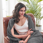 inhand Grey Throw Blanket for Couch and Bed, Soft Living Room Home Decor Knitted Blanket with Tassel, Outdoor Lightweight Breathable Summer Blanket, Farmhouse Warm Woven Decorative, 50"x60"