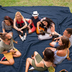 PHF 100% Cotton Waffle Blanket Oversized King 120"x120", Lightweight Breathable Extra Large 10'x10' Summer Blankets for Bed, Giant Big Luxury Aesthetic Woven Bedding for Home Decor, Bright Navy Blue