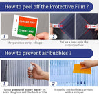 Beautyhero Window Privacy Film, Frosted Reeded Glass Cling, 3D Decorative Coverings with UV Blocking, Adhesive Stickers for Bathroom Doors Cabinet