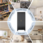 Black Metal Storage Cabinet,75" Steel Cabinets for Home Office, Kitchen Pantry Storage Cabinet with Doors and 5 Adjustable Shelves, Tool Cabinets, for Office, Home, Garage, School