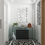 KOHROS Large Silver Wall Mirrors Decorative 48×32 Inch Modern Art Geometric Patchwork Mirror for Wall Decor, Living Room & Entryway Decor, 3D Space - Extending Wall - Mounted Mirror