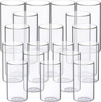 WDHODEC Bud Vases for Flowers 18 PCS, 6" 8" Clear Glass Cylinder Vase Hurricane Candle Holders Floating Pillar Wedding Centerpiece Birthday Party Decoration