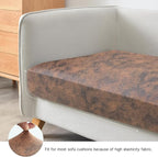 Yates Home PU Leather Couch Sofa Cushion Slipcover Elastic Chair RV Seat Covers Loveseat Sofa Furniture Protector Slip Cover for Seater Replacement in Living Room(Sofa, Brown)