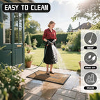 Yimobra Welcome Mat, Heavy Duty Sturdy Door Mats for Home Entrance Outdoor Indoor, Front Doormat for Outside Patio Floor Entry Porch Garage Office, Waterproof, Low Profile, 60 x 36, Yellow