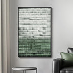 Framed Green Abstract Canvas Wall Art, Modern Art Prints Paintings Artwork for Walls, Minimalist Dark Sage Green Pictures for Living Room Dining Room Bedroom Office Bathroom Wall Decor 24x36 In