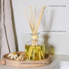 Benevolence LA Morning Ritual Reed Diffuser | Bergamot & Jasmine | Home Fragrance Diffuser for Bathroom | Long-Lasting Scent Sticks | Sun-Kissed Collection