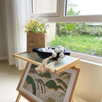 OMISHE Extra Large Wood Bead Garland White with 1.6" Diameter Wooden Beads and Tassels, 41" Long Rustic Farmhouse Country Decorative Beads for Home Tiered Tray Decor, White