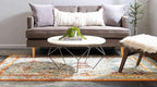 Unique Loom Rosso Collection Vintage, Traditional, Bohemian, Geometric, Distressed, Southwestern Area Rug (9' 0 x 12' 0 Rectangular, Beige/Orange)