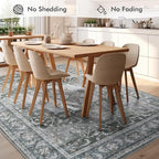 5 ft Round Rugs for Living Room Bedroom Rug Circle Area Rug for Dining Room Table Throw Neutral Vintage Circular Rugs Washable Soft Comfortable Grey
