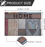 CHICHIC Welcome Door Mat 18x 30 Inch Front Doormat Outdoors for Home Entrance Outdoors Mat for Outside Entry Way Doormat Entry Rugs, Heavy Duty Non Slip Rubber Back Low Profile, Heart