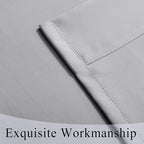 Fcosie Fire Retardant Curtains 63 inches Length (2 Panels, Greyish White), 80% Blackout Drapes for Bedroom Living Room, Thermal Insulated Room Darkening Curtain with Antique Bronze Grommet, 42"Wx63"L