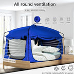 Bed Tent,Portable Privacy Sleeping Bed Canopy,Blackout 90% Drapes for Kids and Adult,Indoor Space Tent with Breathable Large Mesh Windows