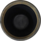 Sunnydaze 19.5-Inch Arabella Large Plant Pot - Polyresin Round Outdoor Planter with Drillable Drainage Holes - 4 Pack - Sable