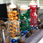 Black Vase Filler | 150PCS Pearls Bead for Centerpieces Vases | 8/14/20 mm No Hole Beads, Fake Pearls for Wedding Birthday Theme Party Table Centerpieces Decor