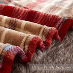 MERRYLIFE Throw Blanket Plaid| Ultra-Plush Soft Colorful Oversized | Decorative Couch Travel Blanket | King Size(90" 102", Love Urban)