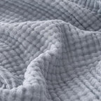 EMME Cotton Muslin Throw Blanket Couch Breathable Gauze Blanket Soft Lightweight Blankets Adults (Dusty Blue, 50"x60")