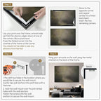 SIGNWIN 46"x72" Extra Large Framed Wall Art Muted Forest Path Soft Misty Woodland Scene Illustration for Home Living Room Bedroom Decor (Frame Assembly Required)