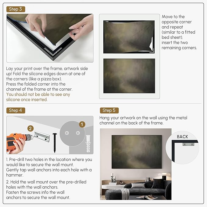 SIGNWIN 46"x72" Extra Large Framed Wall Art Muted Forest Path Soft Misty Woodland Scene Illustration for Home Living Room Bedroom Decor (Frame Assembly Required)