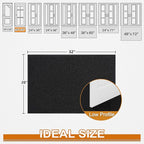 Mibao Dirt Trapper Door Mat for Indoor Outdoor, Waterproof All-Season, All-Weather Doormat, Heavy Duty Non-Slip Entrance Rug, Low Profile Absorbent Entrance Mat Carpet, 32" x 20", Black