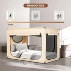Bed Canopy Portable Blackout Bed Tent Privacy Tent for Adult Indoor Sleeping with 3 Doors, Storage Bag