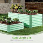 Land Guard 8x4x2ft Galvanized Raised Garden Bed, Planter Boxes Outdoor, Raised Garden Beds Outdoor for Vegetables, Flowers, Herbs, 479 Gallons, Lime Green…