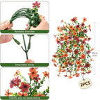 Artificial Faux Mums Fall Hanging Flowers for Outdoor Decoration,2 Pack Fake Silk Plants Daisy Realistic UV Resistant Summer Decor for Home Indoor Porch Patio Balcony Yard Autumn Decor (Brown Orange)