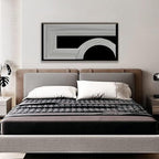 Abstract Wall Art Modern Canvas Art Wall Decor Minimalist Wall Art Geometric Line Canvas Artwork Print Paintings Black And White Wall Art Modern Picture For Bedroom Art Office Home Wall Decor 20"X 40"