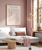 Poster Master Vintage Poster - Retro One Line Swan Drawing Print - Swan Art - Bird Art - Minimal Gift for Her, Animal Lover - Abstract Decor for Home, Office, Bedroom - 8x10 UNFRAMED Wall Art