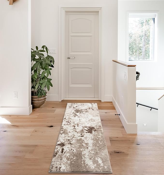 Keen Home Design Area Rugs - 2x10 Non-Shedding, Abstract Rugs for Kitchen, Living Room, Bedroom, Dining Room, Entryway - Size: 2'8" x 9'11", Multi