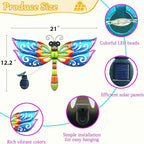 Solar Dragonfly Wall Art, 12-Inch Metal Garden Decor, Color Changing LED Lights, Multicolor