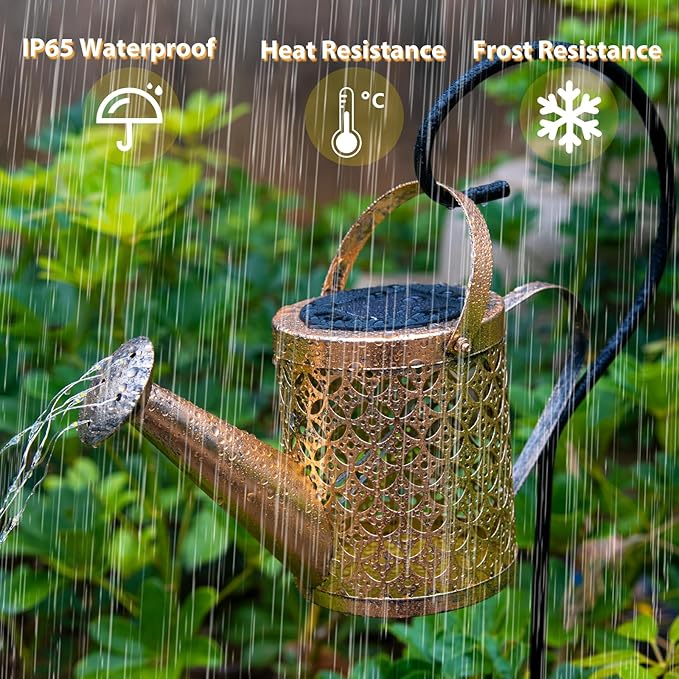 Solar Watering Can Light, Solar Yard Decorations Outdoor, Garden Decor Lights, IP65 Waterproof Hanging Lantern Lights, Flower Bed Decor, Gifts for Grandma, Women, Mom