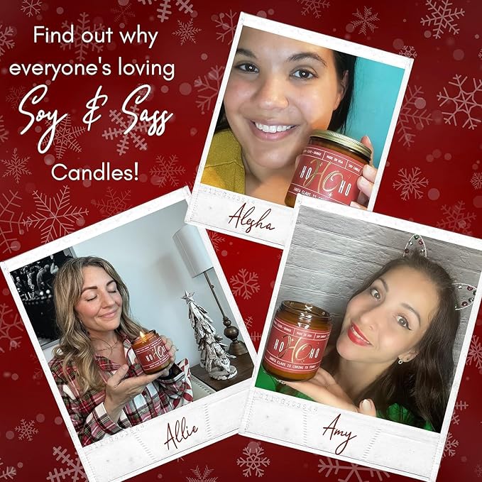 Pine Candle, Pine Scented Candles, Christmas Candles Scented - 'Pine Tree' Soy Candle, w/Fir Needles, Warm Cedar & Sandalwood - Infused with Essential Oils I Christmas Candles I 9oz, 50Hr, USA Made