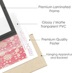 Kitchen Wall Decor Black Framed Art, 10 pcs of Kitchen Wall Art Decor, Pink Framed Quote Pictures, Pizza and Coctail Prints, Lemon Decorations for Wall Decor