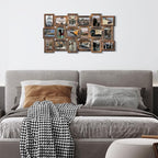 Jerry & Maggie 4X6 Collage Picture Frames for Wall Decor, 18 Opening Collage Wall Hanging for 6x4 Photo, Multi Picture Frame Set with One-piece Design Gold