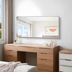 Silver Bathroom Mirror, 24x48 Inch Rectangular Framed Mirror, Large Wall Mounted Bathroom Vanity Mirror Over Sink for Bedroom,Restroom, Living Room, Hangs Vertically or Horizontally