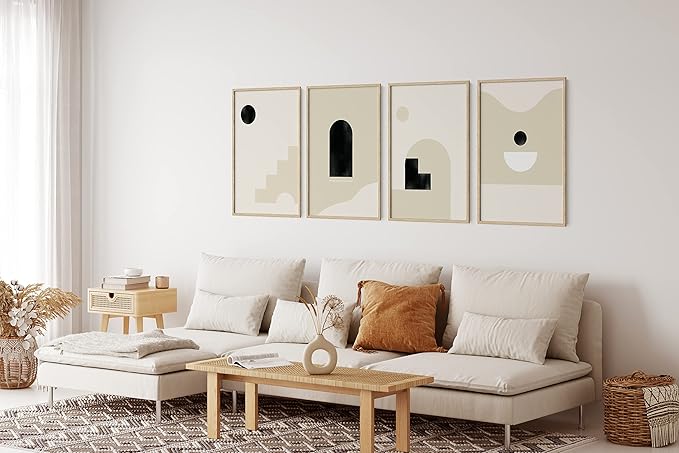 Haus and Hues 24x36 Natural Oak Wood Picture Frames Set of 15 - Premium Bulk Picture Frames 24x36 Bundle - Elegant Gallery Wall Frame Set for Posters, Art Display - Ideal for Wall Decor in Home &