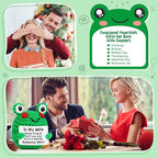 LEJIAJINW Wife Gifts, Wife Christmas Birthday Gift from Husband, Funny Christmas Stocking Stuffer for Her, Romantic I Love You Wifey Girlfriend Honey Cute Mini Handmade Crocher Frog