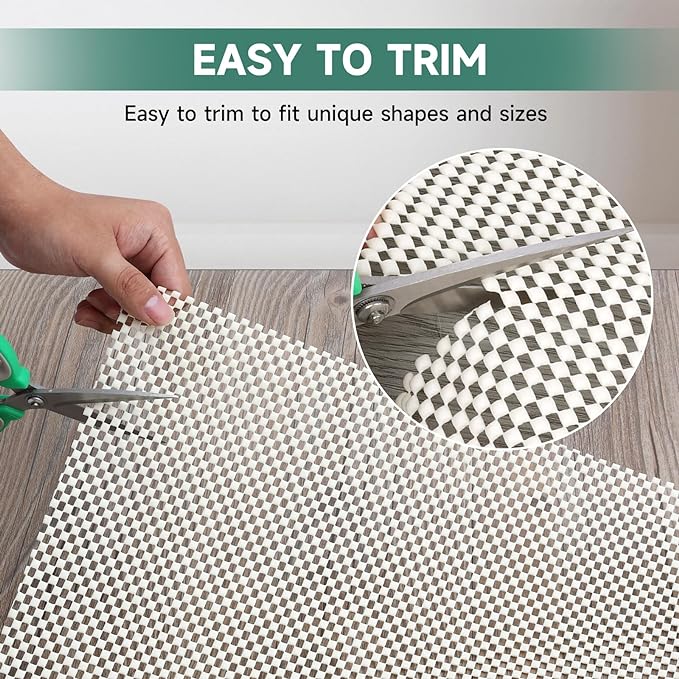 BALEINE Non Slip Rug Pad Rug Gripper for Hardwood Floors, Extra Thick Non Slip Mat Under Carpet (6'x9')