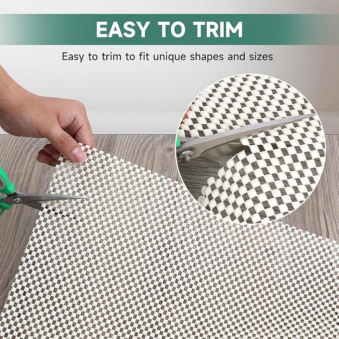 BALEINE Non Slip Rug Pad Rug Gripper for Hardwood Floors, Extra Thick Non Slip Mat Under Carpet (2'x10')