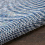 Nourison Positano Indoor-Outdoor Navy Blue 8' x 10' Area Rug, Easy Cleaning, Non Shedding, Bed Room, Living Room, Dining Room, Backyard, Deck, Patio (8x10)