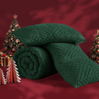 Andency Dark Emerald Green California King Comforter Set, 3 Pieces Boho Tufted Cal King Bedding Set & Collections, Forest Green Oversized Soft Lightweight Bed Set (104x96In, 2 Pillowcases)