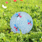 Gazing Ball 8 Inch Butterfly Glass Mosaic Garden Globe Outdoor Gazing Globe Yard Ornament for Garden Yard Home Lawn Outdoor Decoration Gift for Women (Not Solar Powered)